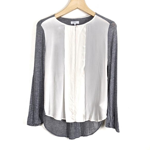 Aritzia Tops - Aritzia Babaton Silk Front Long Sleeve Blouse
